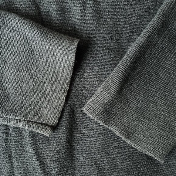 Old Navy Vintage 1/4 Zip Mock Neck Sweater (Black, M) Y2K - Picture 6 of 7